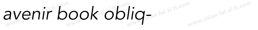avenir book obliq字体转换